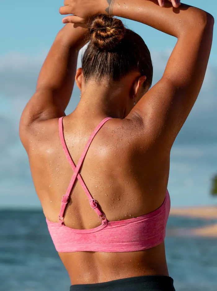 Roxy Sports Bras Everyday Sports Bra Shocking Pink Heather 8211 Women