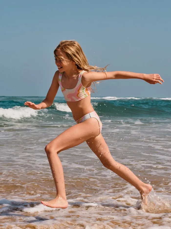 Roxy Swim Girl039s 416 Hibiscus Reversible Two Piece Bikini Set For Girls Ambroisia Hibiscus Hype 8211 Women