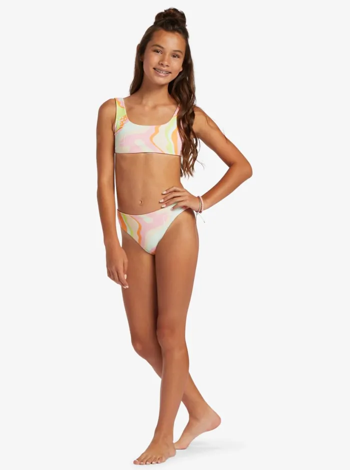 Roxy Swim Girl039s 416 Hibiscus Reversible Two Piece Bikini Set For Girls Ambroisia Hibiscus Hype 8211 Women