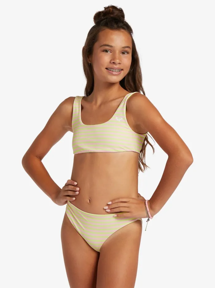 Roxy Swim Girl039s 416 Hibiscus Reversible Two Piece Bikini Set For Girls Ambroisia Hibiscus Hype 8211 Women