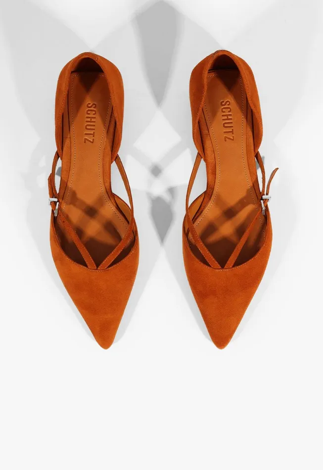 Rue Ballet Flat Brown Women Schutz Shoes Ballerinas