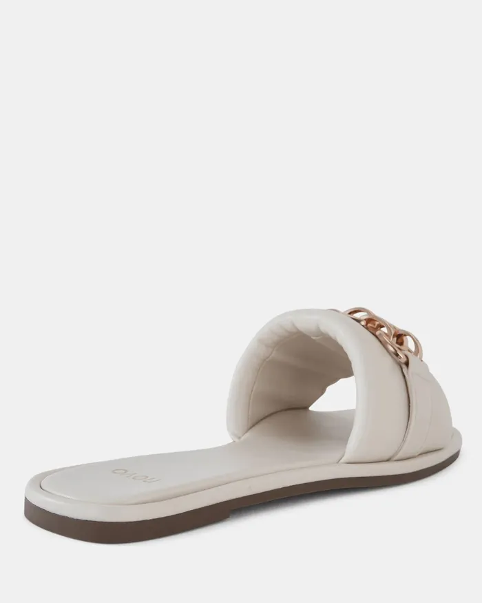 SAHERA CREAM Sandals Women Slides NOVO Shoes