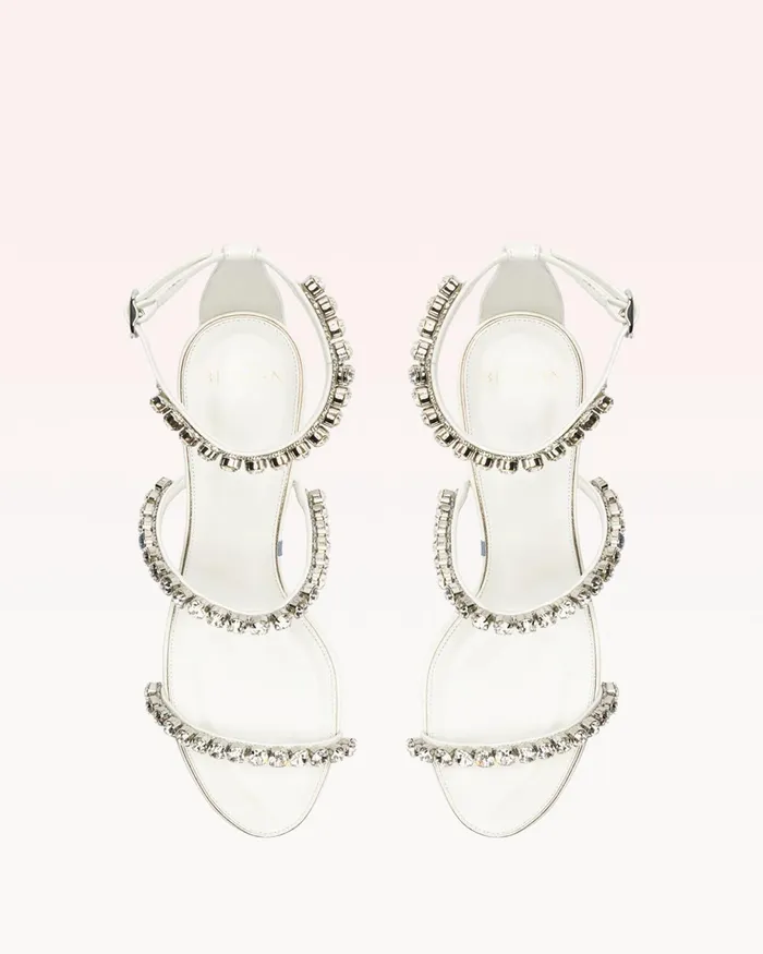 Sandals Women Alexandre Birman Block Heel Wedding Sandals 8211 Alexa Crystals Bridal 60 White 8211 Alexandre Birman Bridal White