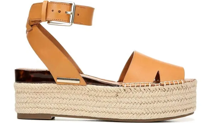 Sandals Women Franco Sarto Sarto Lexie Espadrille Platform Sandal Camel Leather