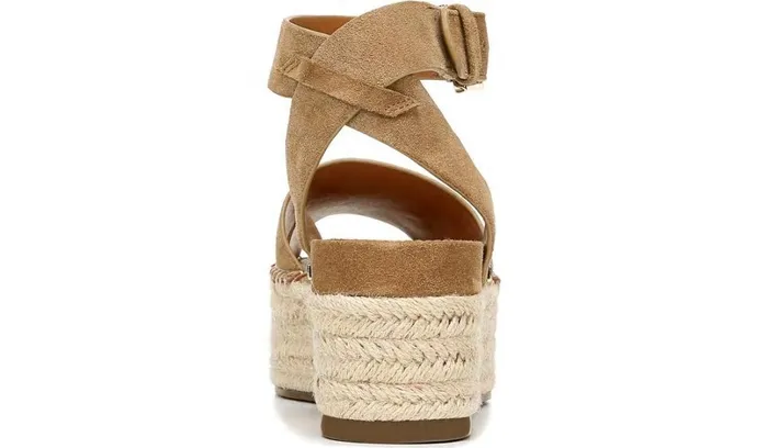 Sandals Women Franco Sarto Sarto Lexie Espadrille Platform Sandal Toasted Barley Suede