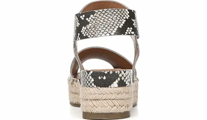 Sandals Women Franco Sarto Sarto Oak Espadrille Sandal Natural Snake Print Leather