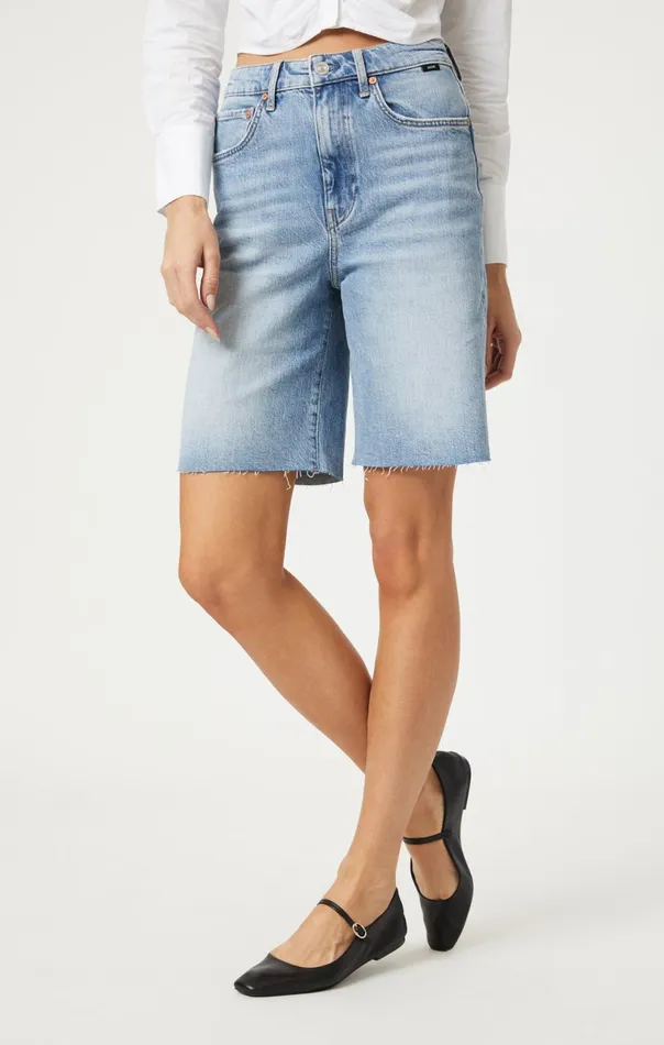 Selina Shorts In Light Used Recycled Blue Women Mavi Jeans Shorts Selina Shorts In Light Used Recycled Blue Women Mavi Jeans Shorts