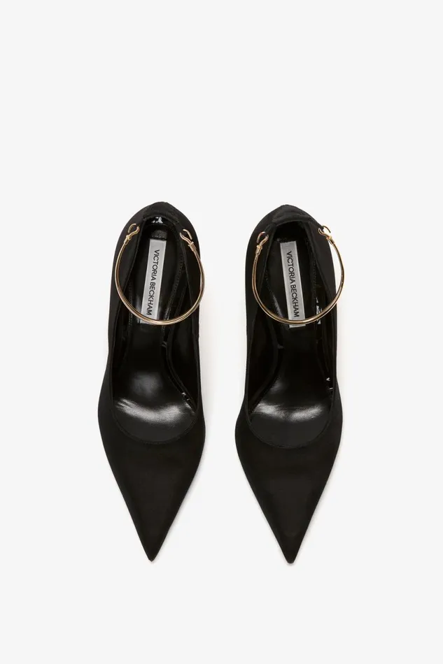 Shoes Women Victoria Beckham Pointy Toe Pump In Black Satin Shoes Women Victoria Beckham Pointy Toe Pump In Black Satin