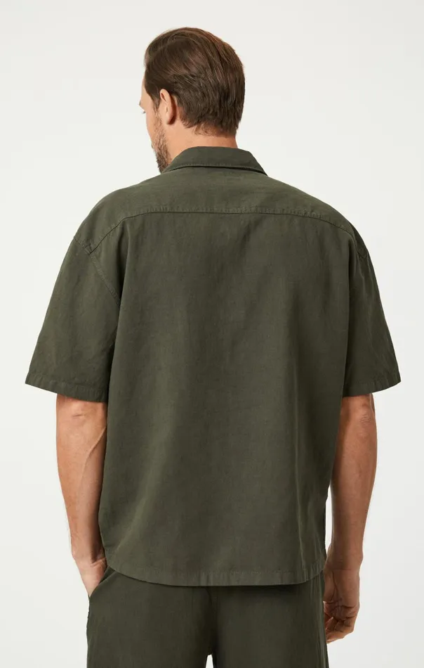 Short Sleeve ButtonUp Shirt In Asphalt Men Mavi Jeans TShirts Short Sleeve ButtonUp Shirt In Asphalt Men Mavi Jeans TShirts