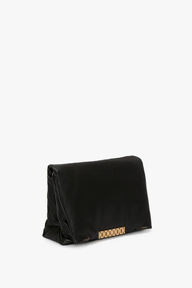 Shoulder Bags Women Victoria Beckham Puffy Jumbo Chain Pouch In Black Leather