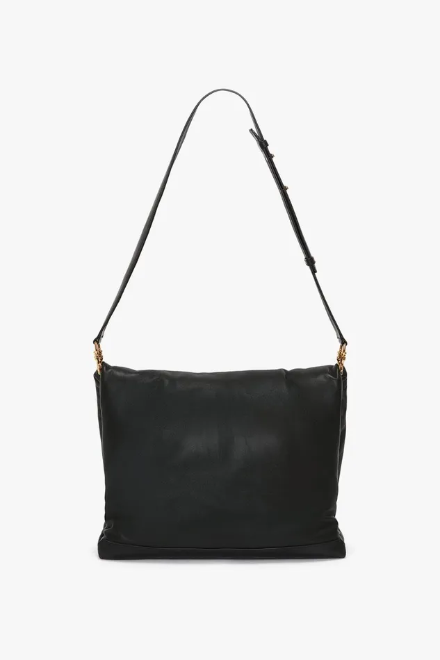 Shoulder Bags Women Victoria Beckham Puffy Jumbo Chain Pouch In Black Leather