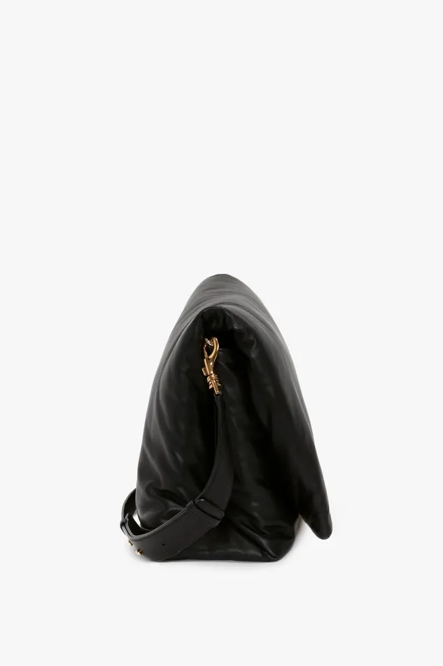 Shoulder Bags Women Victoria Beckham Puffy Jumbo Chain Pouch In Black Leather