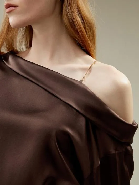 Silk Chic OneShoulder Top Women Blouses Lilysilk Shirts