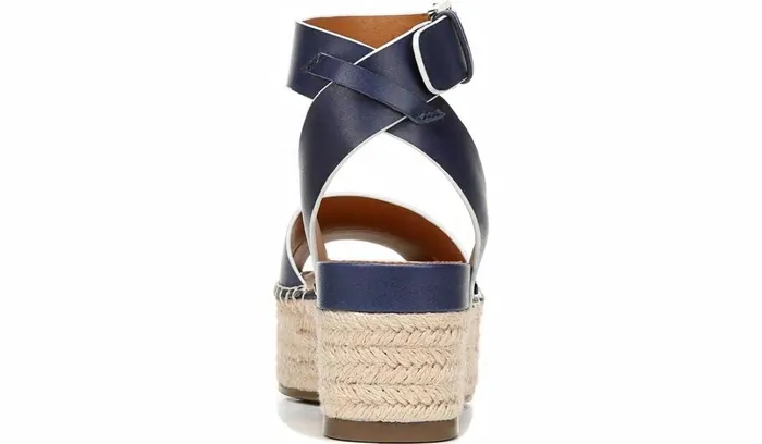 Spadrilles Women Franco Sarto Sarto Lexie Espadrille Platform Sandal Navy Leather