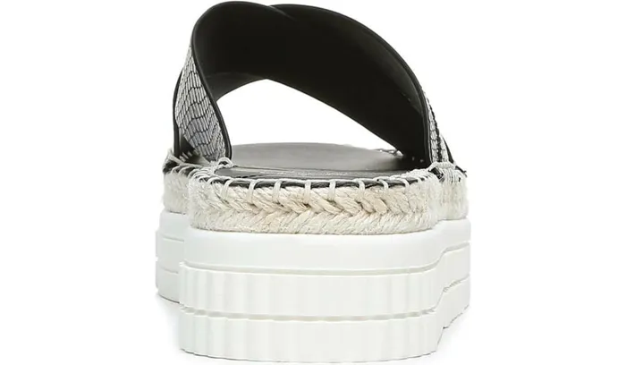 Sport Sandals Women Franco Sarto Franco Barb Platform Slide Sandal Black Faux Leather