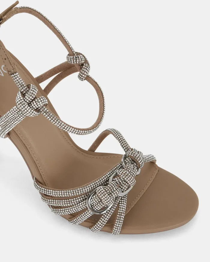 Stilettos Women ZARDI CAMEL Open Toe Heels NOVO Shoes