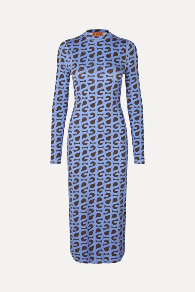 Stine Goya Dresses Pullover Long Sleeve Midi Dress 8211 SG Logo 8211 Women