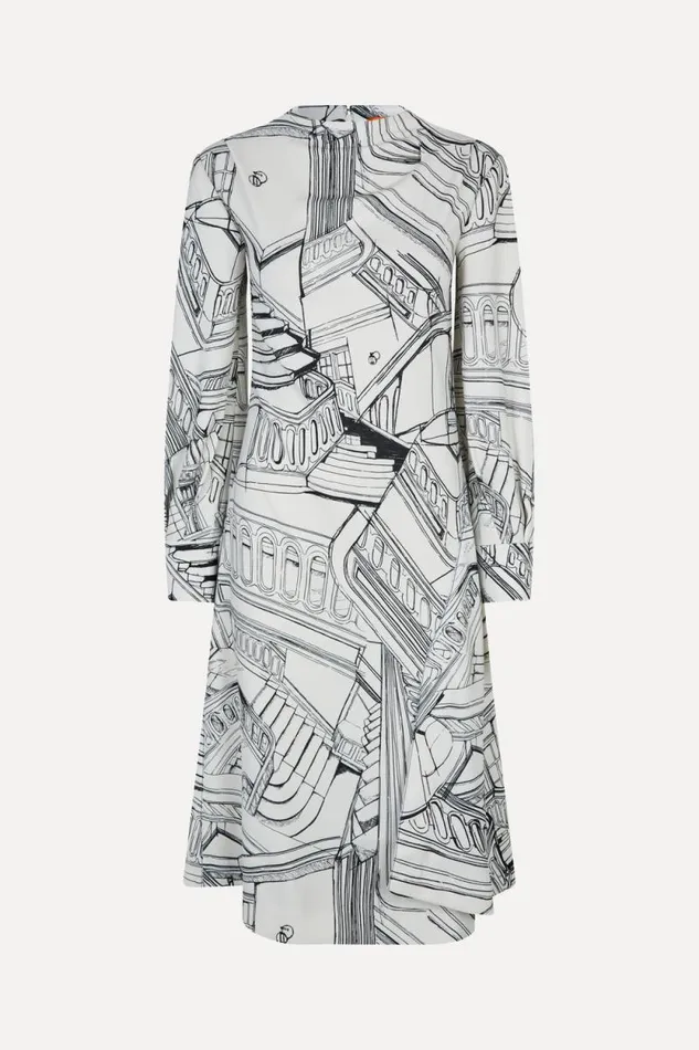 Stine Goya Dresses Shoulder Pleated Long Dress 8211 Fineline Staircase 8211 Women Stine Goya Dresses Shoulder Pleated Long Dress 8211 Fineline Staircase 8211 Women