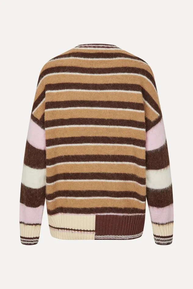 Stine Goya Knitwear Long Sleeve Crew Neckline Jumper 8211 Multi Stripes 8211 Women
