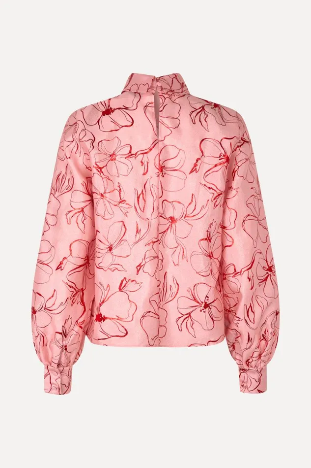 Stine Goya Tops and Shirts Gathered Long Sleeve Top 8211 Foil Foliage 8211 Women