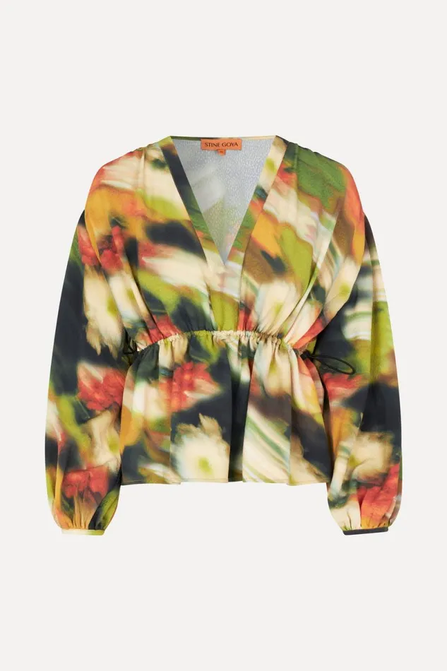 Stine Goya Tops and Shirts Toni Blouse 8211 Flowers In Fast Motion 8211 Women Stine Goya Tops and Shirts Toni Blouse 8211 Flowers In Fast Motion 8211 Women