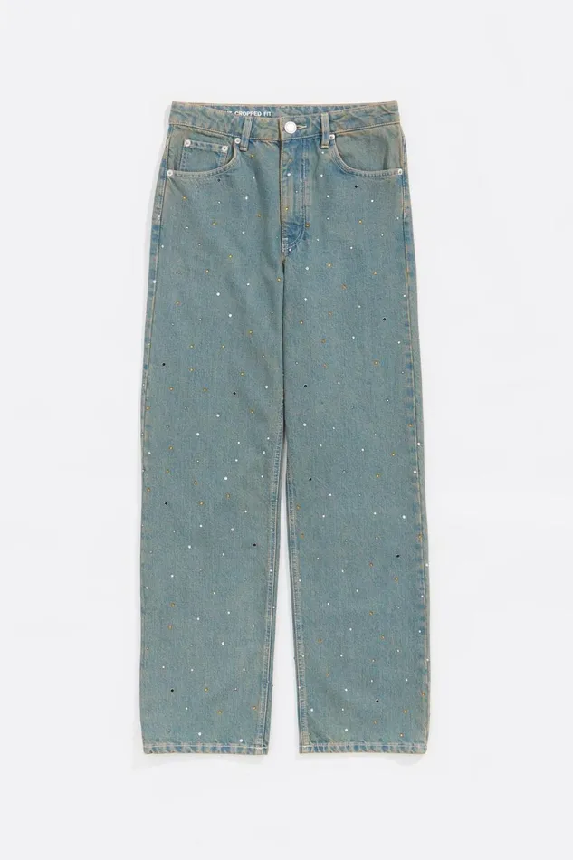 STRAIGHT CROPPED 8211 Blue Stones Jeans Light Denim Blue Women Bimba Y Lola Denim
