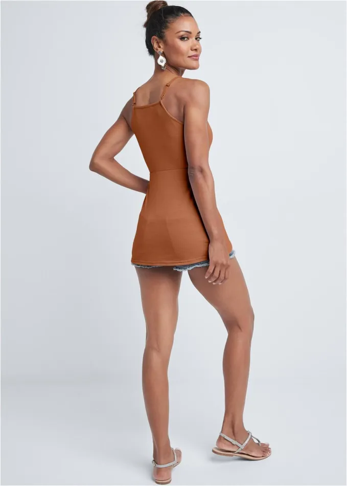 STRAPPY SLEEVELESS TOP Brown Women VENUS Venus Basics Tops