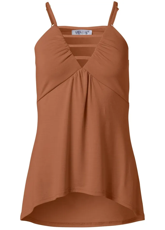 STRAPPY SLEEVELESS TOP Brown Women VENUS Venus Basics Tops