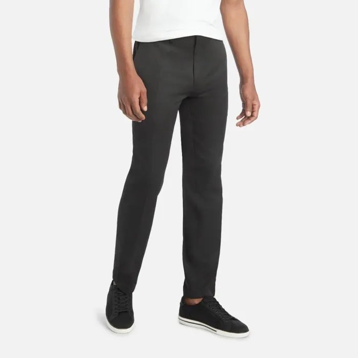 Stretch Urban Heather Slim Fit Flex Waistband Flat Front Dress Pant Black Men Kenneth Cole Bottoms