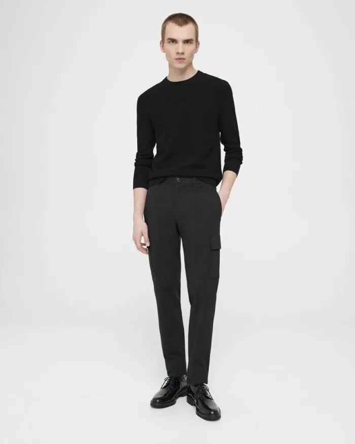 Suits Men Theory Zaine Cargo Pant In Neoteric Twill Black