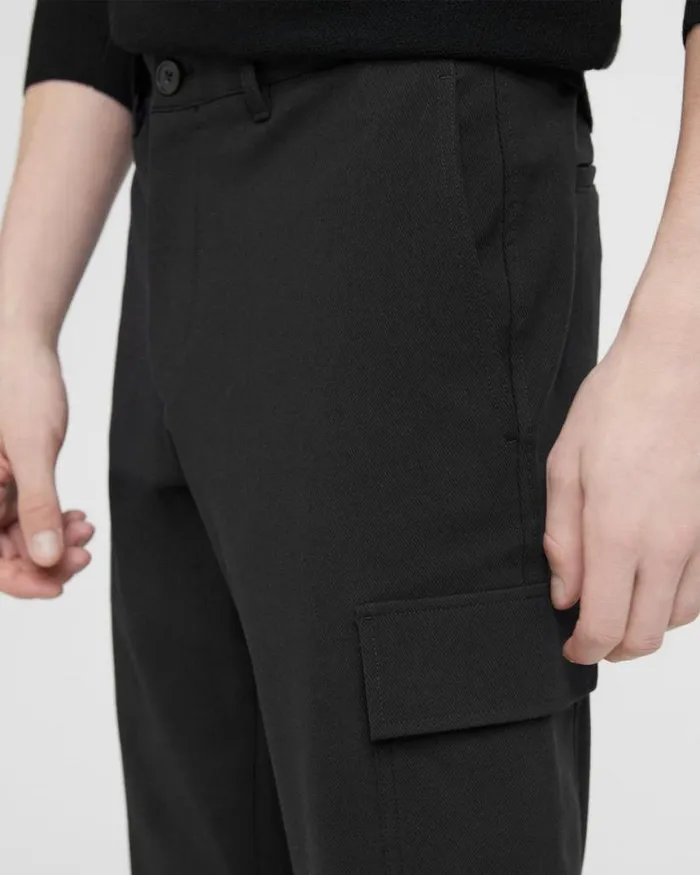 Suits Men Theory Zaine Cargo Pant In Neoteric Twill Black