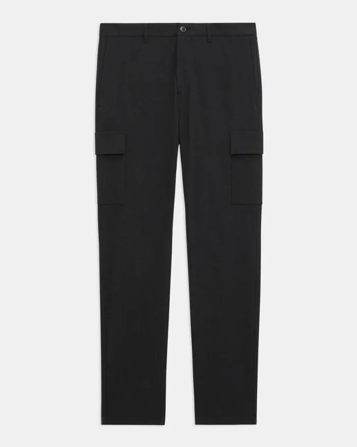 Suits Men Theory Zaine Cargo Pant In Neoteric Twill Black