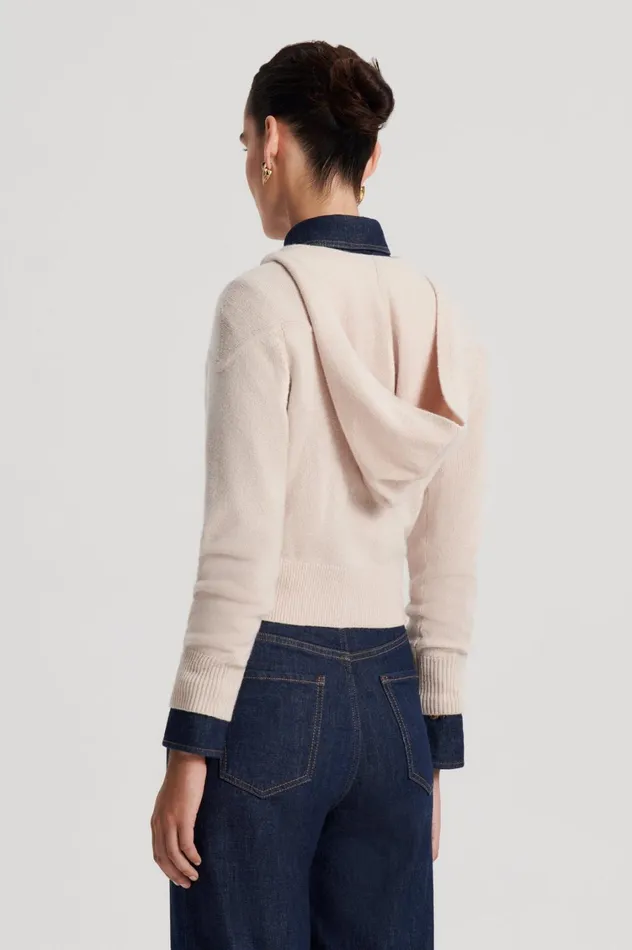Sweaters Women Scanlan Theodore CASHMERE HOODED SWEATER Wheat Sweaters Women Scanlan Theodore CASHMERE HOODED SWEATER Wheat