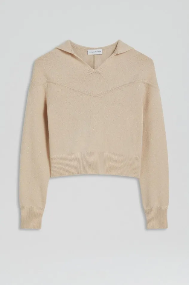 Sweaters Women Scanlan Theodore CASHMERE HOODED SWEATER Wheat Sweaters Women Scanlan Theodore CASHMERE HOODED SWEATER Wheat