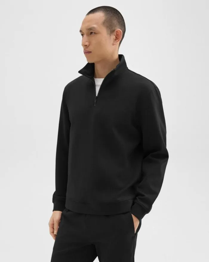 Sweatshirts Hoodies Men Theory QuarterZip Sweatshirt In Scuba Black Sweatshirts Hoodies Men Theory QuarterZip Sweatshirt In Scuba Black