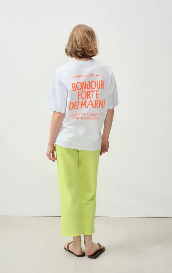 TShirt Fizvalley 034Bonjour Forte Dei Marmi034 White WomenMen American Vintage Short Sleeve TShirts TShirt Fizvalley 034Bonjour Forte Dei Marmi034 White WomenMen American Vintage Short Sleeve TShirts