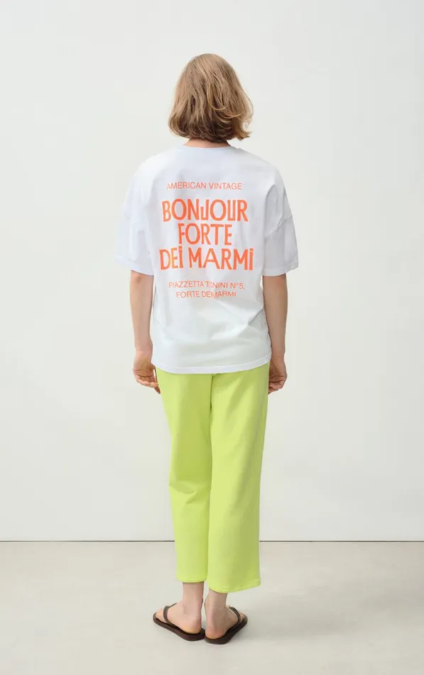 TShirt Fizvalley 034Bonjour Forte Dei Marmi034 White WomenMen American Vintage Short Sleeve TShirts TShirt Fizvalley 034Bonjour Forte Dei Marmi034 White WomenMen American Vintage Short Sleeve TShirts