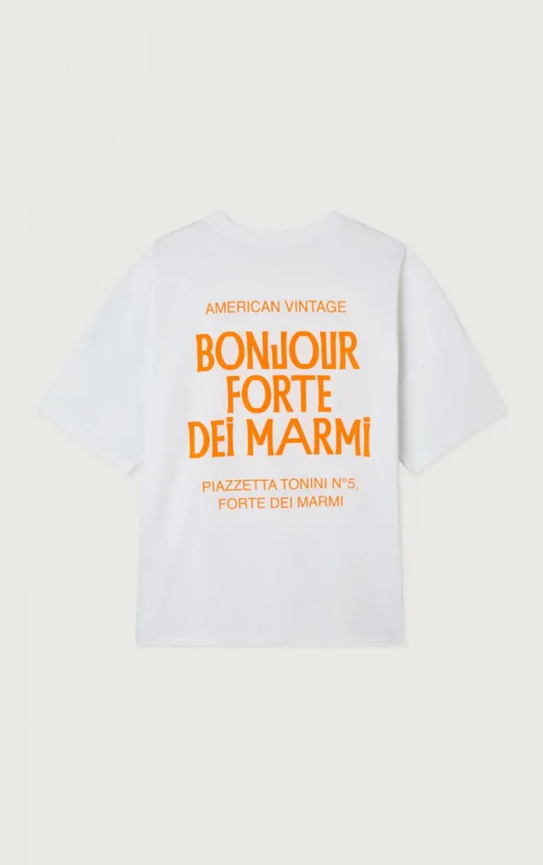 TShirt Fizvalley 034Bonjour Forte Dei Marmi034 White WomenMen American Vintage Short Sleeve TShirts TShirt Fizvalley 034Bonjour Forte Dei Marmi034 White WomenMen American Vintage Short Sleeve TShirts