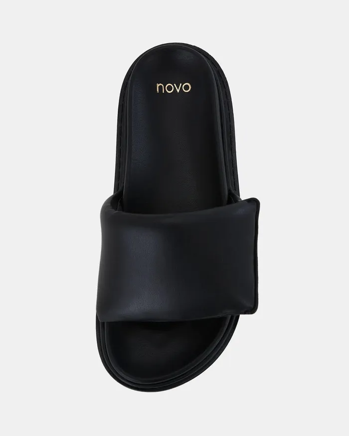 TARONGA BLACK Sandals Women Slides NOVO Shoes