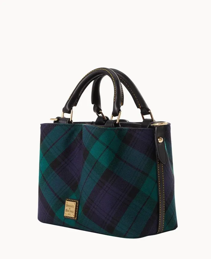 Tartan Mini Barlow Navy Woman Dooney and Bourke Satchels Tartan Mini Barlow Navy Woman Dooney and Bourke Satchels