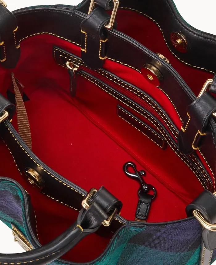 Tartan Mini Barlow Navy Woman Dooney and Bourke Satchels Tartan Mini Barlow Navy Woman Dooney and Bourke Satchels