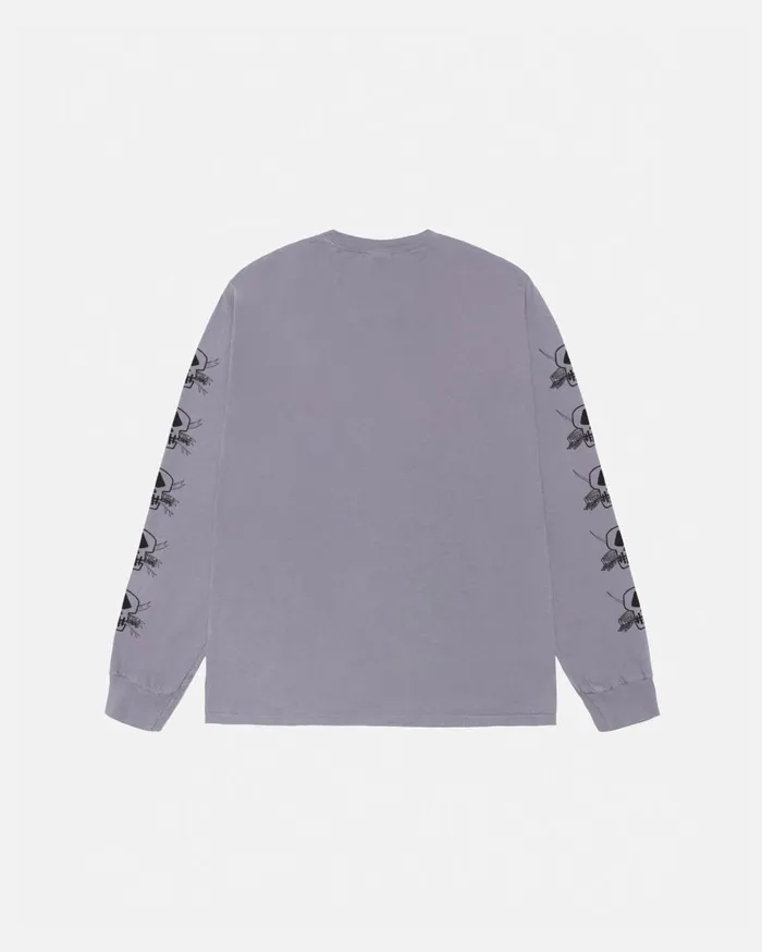 Tees MenWomen Stussy FOILS LS TEE PIGMENT DYED