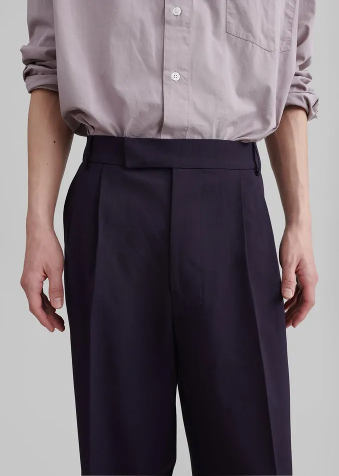 The Frankie Shop Bottoms Beo Suit Pants 8211 Purple 8211 Men