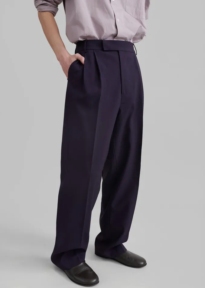 The Frankie Shop Bottoms Beo Suit Pants 8211 Purple 8211 Men