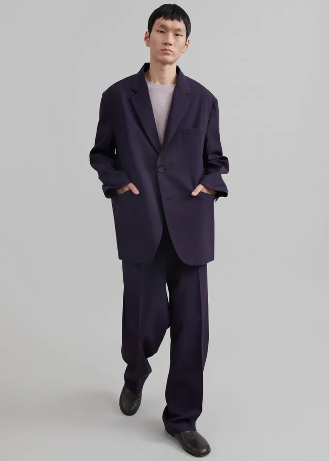The Frankie Shop Bottoms Beo Suit Pants 8211 Purple 8211 Men