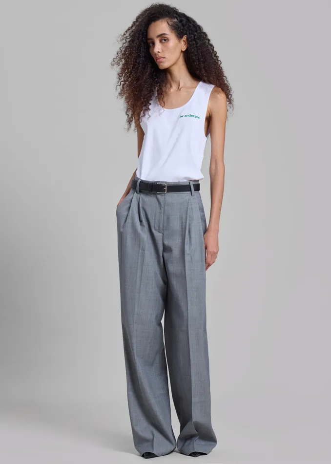 The Frankie Shop Bottoms Jorae Pleated Trousers 8211 Grey 8211 Women