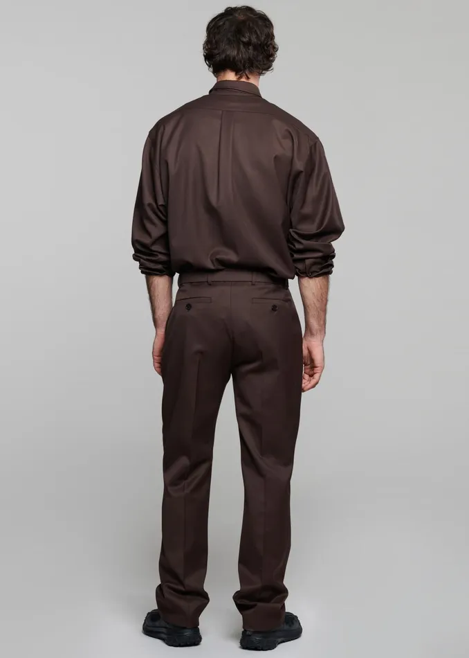 The Frankie Shop Bottoms Mason Wool Trousers 8211 Brown 8211 Men