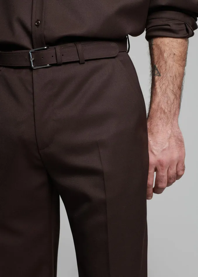 The Frankie Shop Bottoms Mason Wool Trousers 8211 Brown 8211 Men