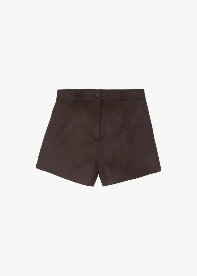 The Frankie Shop Bottoms Merida Faux Suede Shorts 8211 Brown 8211 Women