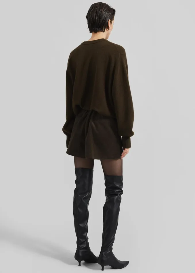 The Frankie Shop Bottoms Oreni Corduroy Skort 8211 Khaki 8211 Women